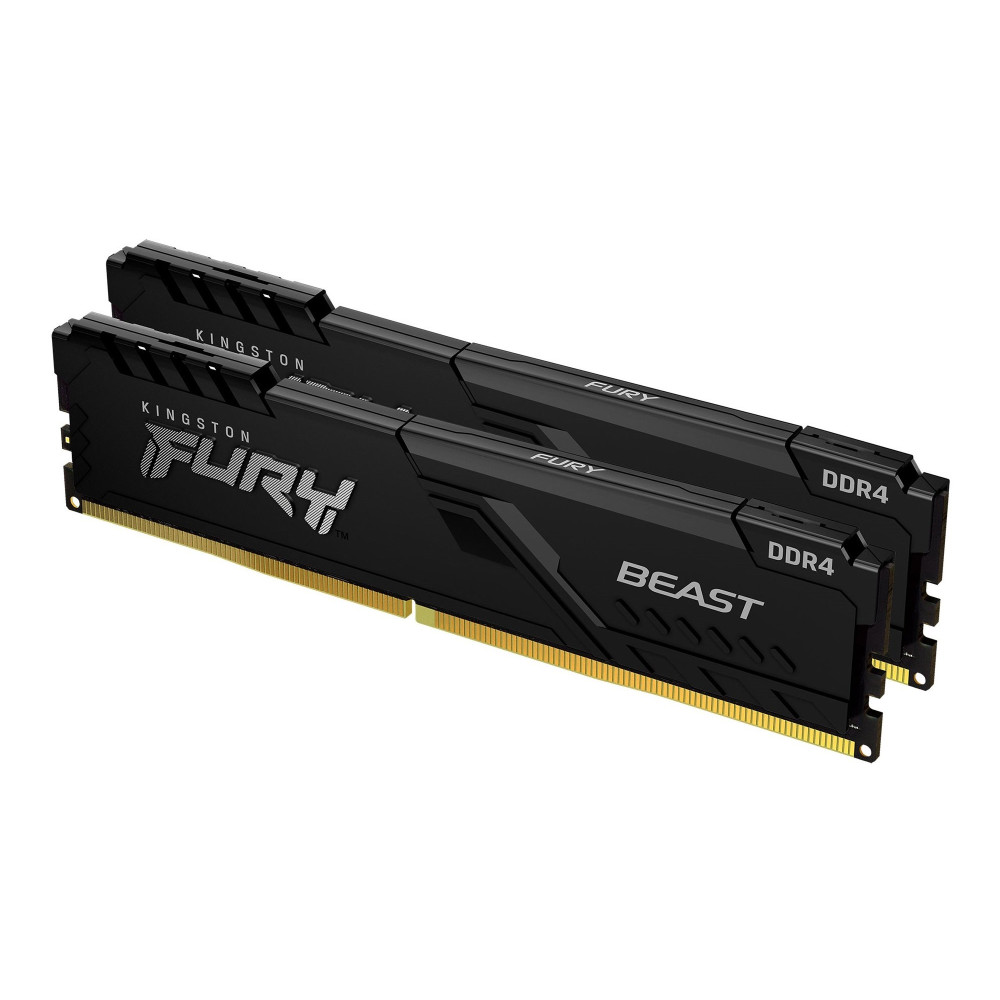 Kingston FURY Beast - DDR4 - kit - 16 GB: 2 x 8 GB - DIMM 288-PIN - 3200 MT/s / PC4-25600 - CL16 - 1.35 V - senza buffer - non E Kingston FURY Beast - DDR4 - kit - 16 GB: 2 x 8 GB - DIMM 288-PIN - 3200 MT/s / PC4-25600 - CL16 - 1.35 V - senza buffer - non E