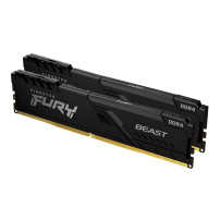 Kingston FURY Beast - DDR4 - kit - 32 GB: 2 x 16 GB - DIMM 288-PIN - 3200 MT/s / PC4-25600 - CL16 - 1.35 V - senza buffer - non 