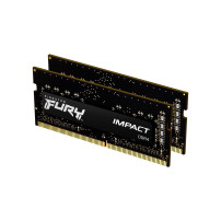 Kingston FURY Impact - DDR4 - kit - 32 GB: 2 x 16 GB - SO DIMM 260-pin - 3200 MT/s / PC4-25600 - CL20 - 1.2 V - senza buffer - n