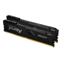 Kingston FURY Beast - DDR4 - kit - 64 GB: 2 x 32 GB - DIMM 288-PIN - 3600 MHz / PC4-28800 - CL18 - 1.35 V - senza buffer - non E