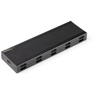 StarTech.com Enclosure USB-C a M.2 NVMe o M.2 SATA SSD 10Gbps - Case esterno portatile M.2 PCIe/SATA NGFF SSD in alluminio - Box