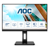 AOC U27P2CA - Monitor a LED - 27" - 3840 x 2160 4K @ 60 Hz - IPS - 350 cd/m² - 4 ms - 2xHDMI, DisplayPort, USB-C