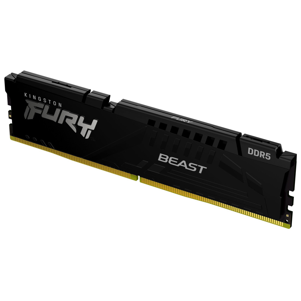 Kingston FURY Beast - DDR5 - modulo - 16 GB - DIMM 288-PIN - 5200 MT/s / PC5-41600 - CL40 - 1.25 V - senza buffer - on-die ECC Kingston FURY Beast - DDR5 - modulo - 16 GB - DIMM 288-PIN - 5200 MT/s / PC5-41600 - CL40 - 1.25 V - senza buffer - on-die ECC
