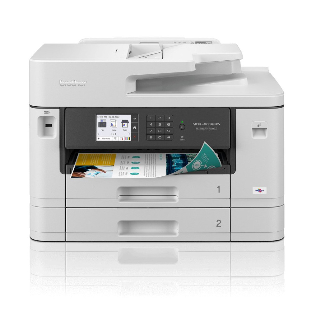 Brother MFC-J5740DW - Stampante multifunzione - colore - ink-jet - A3 (supporti) - fino a 25 ppm (copia) - fino a 28 ppm (stampa Brother MFC-J5740DW - Stampante multifunzione - colore - ink-jet - A3 (supporti) - fino a 25 ppm (copia) - fino a 28 ppm (stampa
