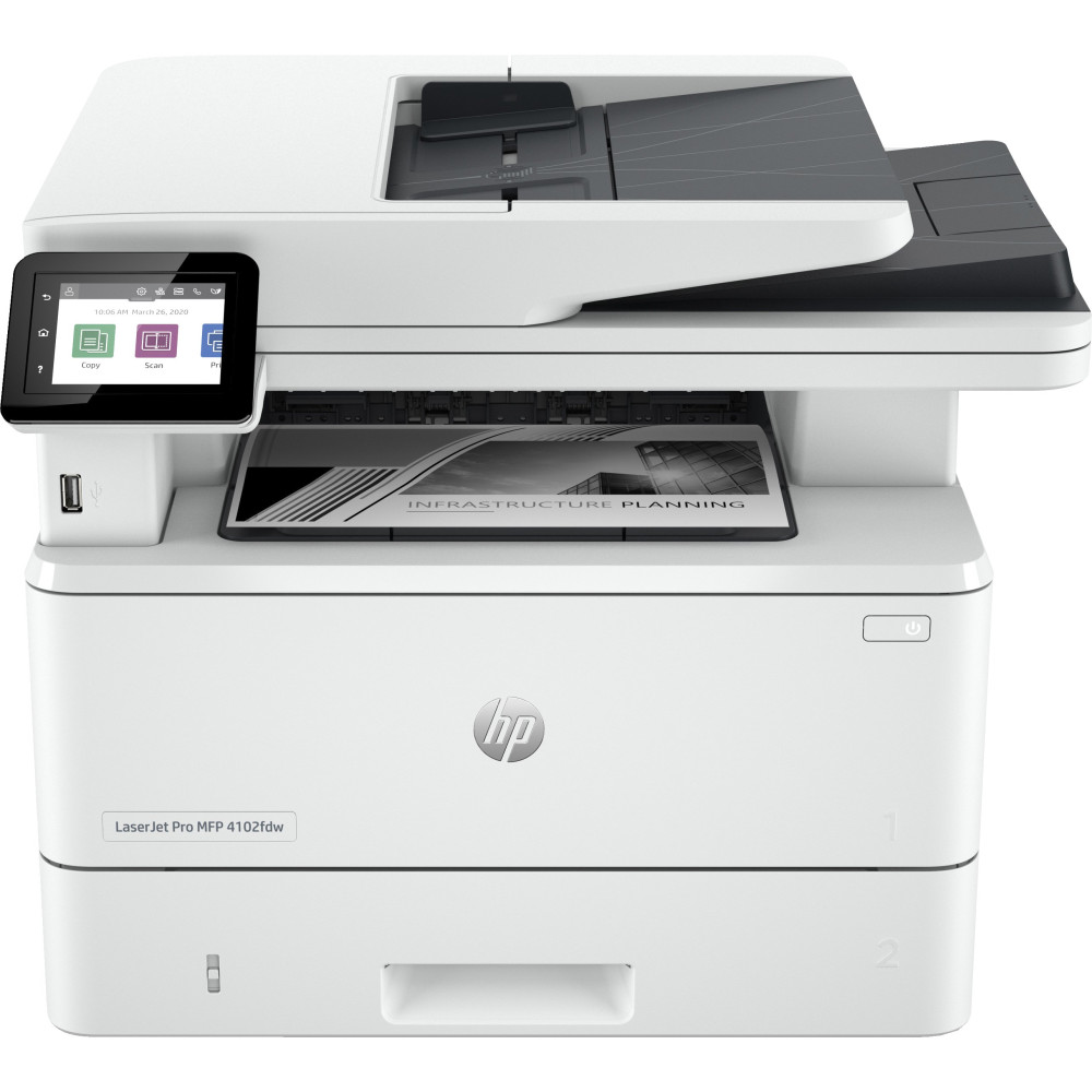 HP LaserJet Pro MFP 4102dw - Stampante multifunzione - B/N - laser - Legal (216 x 356 mm) (originale) - A4/Legal (supporti) - fi HP LaserJet Pro MFP 4102dw - Stampante multifunzione - B/N - laser - Legal (216 x 356 mm) (originale) - A4/Legal (supporti) - fi