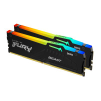 Kingston FURY Beast RGB - DDR5 - kit - 16 GB: 2 x 8 GB - DIMM 288-PIN - 5200 MT/s / PC5-41600 - CL40 - 1.25 V - senza buffer - o