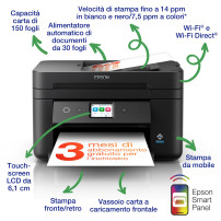 Epson WorkForce WF-2960DWF - Stampante multifunzione - colore - ink-jet - Letter A (216 x 279 mm)/A4 (210 x 297 mm) (originale) 