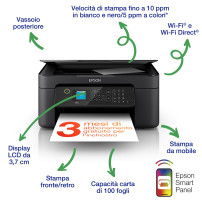 Epson WorkForce WF-2910DWF - Stampante multifunzione - colore - ink-jet - 216 x 297 mm (originale) - A4/Letter (supporti) - fino