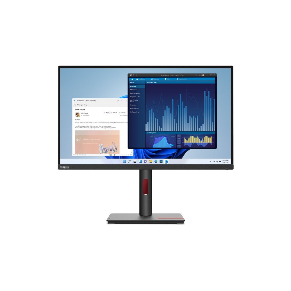 Lenovo ThinkVision T27p-30 - Monitor a LED - 27" - 3840 x 2160 4K @ 60 Hz - IPS - 350 cd/m² - 1300:1 - 4 ms - HDMI, DisplayPort, Lenovo ThinkVision T27p-30 - Monitor a LED - 27" - 3840 x 2160 4K @ 60 Hz - IPS - 350 cd/m² - 1300:1 - 4 ms - HDMI, DisplayPort,