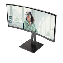 AOC Pro-line CU34P3CV - P3 Series - monitor a LED - curvato - 34" - 3440 x 1440 UWQHD @ 100 Hz - VA - 300 cd/m² - 3000:1 - 4 ms 