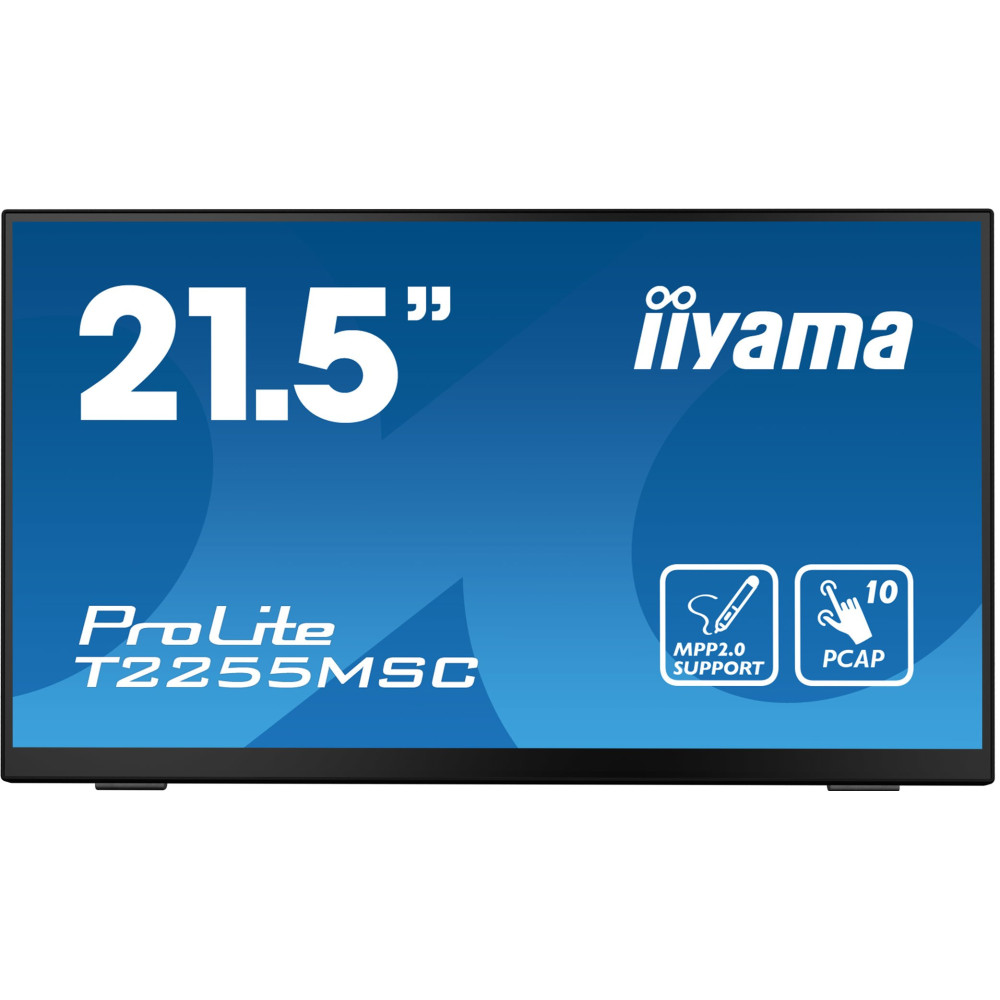 iiyama ProLite T2255MSC-B1 - Monitor a LED - 21.5" - touchscreen - 1920 x 1080 Full HD (1080p) @ 60 Hz - IPS - 400 cd/m² - 1000: iiyama ProLite T2255MSC-B1 - Monitor a LED - 21.5" - touchscreen - 1920 x 1080 Full HD (1080p) @ 60 Hz - IPS - 400 cd/m² - 1000: