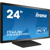 iiyama ProLite T2452MSC-B1 - Monitor a LED - 24" (23.8" visualizzabile) - touchscreen - 1920 x 1080 Full HD (1080p) - IPS - 400 