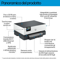 HP Officejet Pro 9110b - Stampante - colore - Duplex - ink-jet - A4/Legal - 1200 x 1200 dpi - fino a 22 ppm (mono) / fino a 18 p
