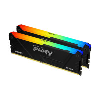 Kingston FURY Beast RGB - DDR4 - kit - 16 GB: 2 x 8 GB - DIMM 288-PIN - 3200 MHz / PC4-25600 - CL16 - 1.35 V - senza buffer - no