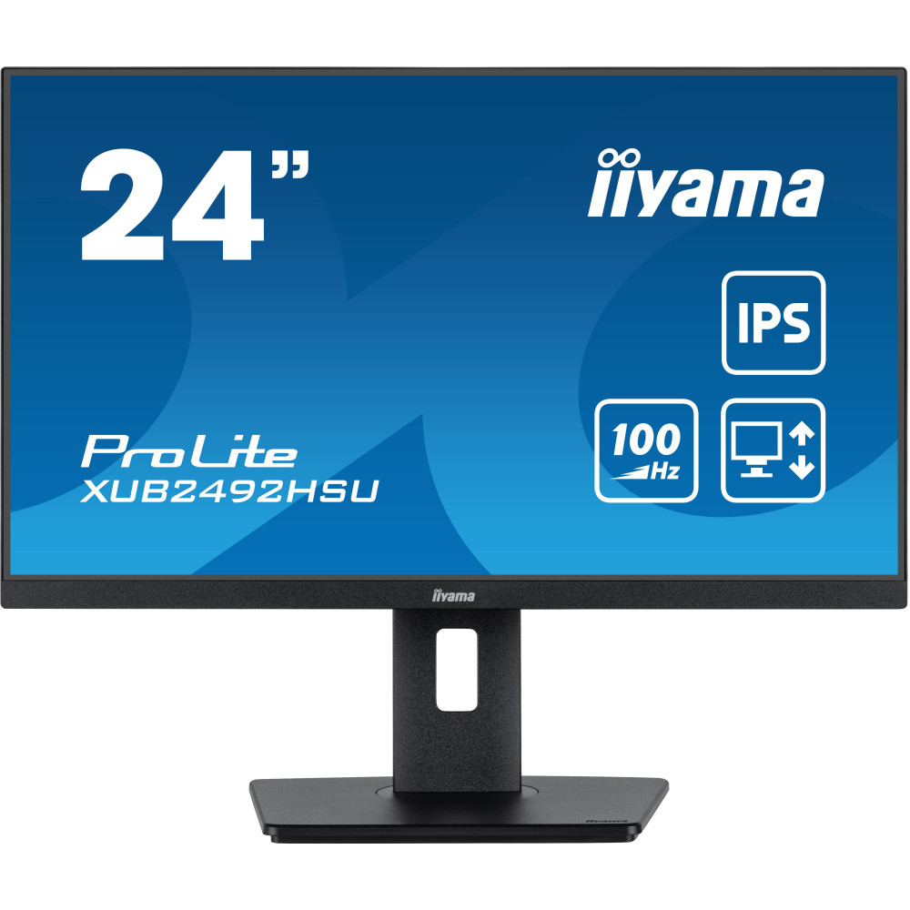 iiyama ProLite XUB2492HSU-B6 - Monitor a LED - 24" (23.8" visualizzabile) - 1920 x 1080 Full HD (1080p) @ 100 Hz - IPS - 250 cd/