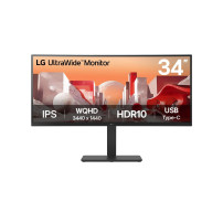 LG UltraWide 34BA75QE-B - Monitor a LED - curvato - 34" - 3440 x 1440 WQHD @ 60 Hz - IPS - 300 cd/m² - HDR10 - 5 ms - 2xHDMI, Di