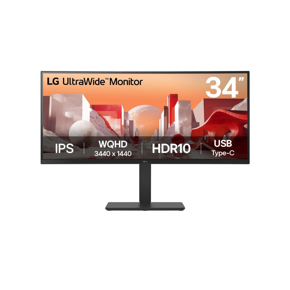 LG UltraWide 34BA75QE-B - Monitor a LED - curvato - 34" - 3440 x 1440 WQHD @ 60 Hz - IPS - 300 cd/m² - HDR10 - 5 ms - 2xHDMI, Di