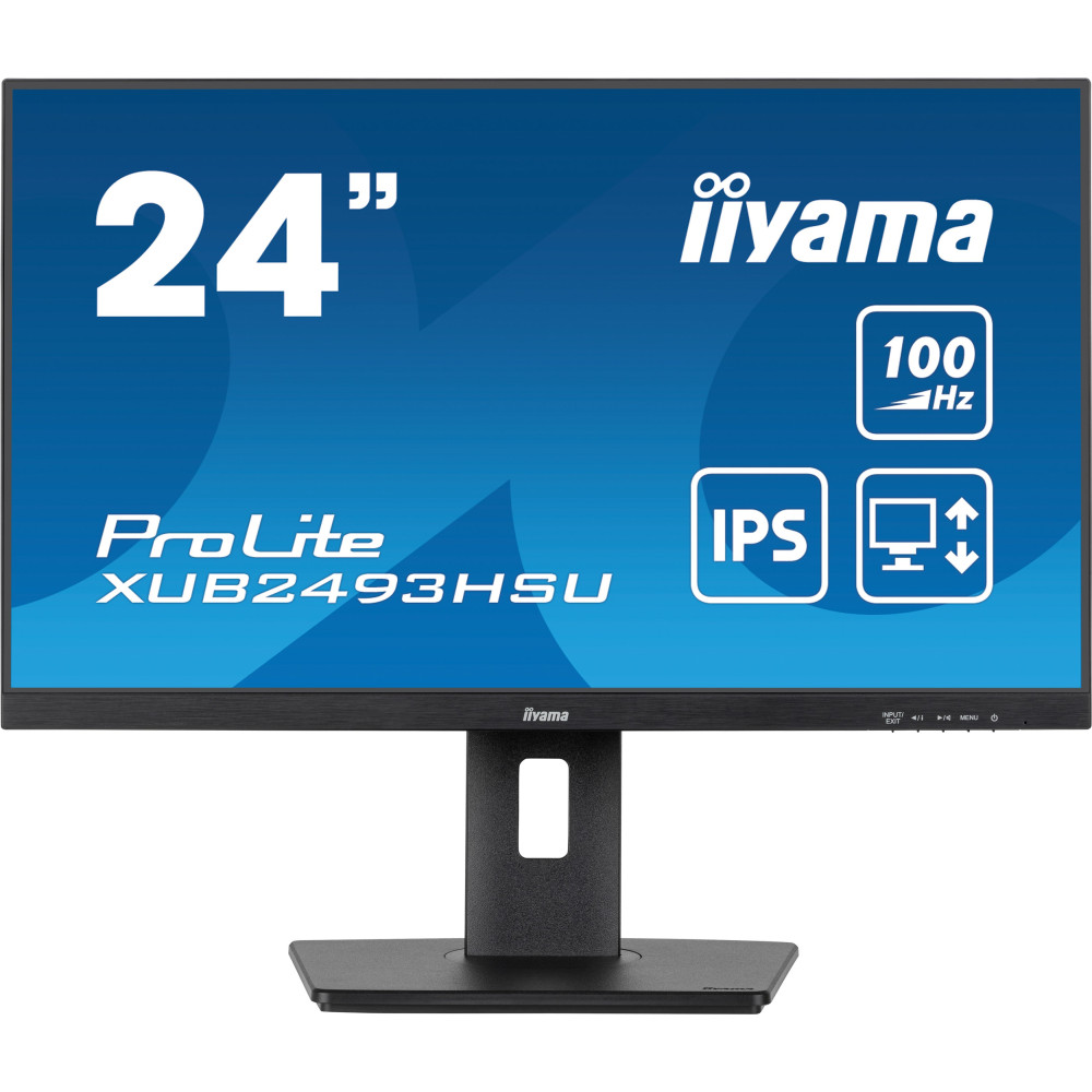 iiyama ProLite XUB2493HSU-B7 - Monitor a LED - 24" (23.8" visualizzabile) - 1920 x 1080 Full HD (1080p) @ 100 Hz - IPS - 250 cd/