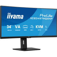iiyama ProLite XCB3497WQSNP-B1 - Monitor a LED - curvato - 34" - 3440 x 1440 UWQHD @ 120 Hz - VA - 350 cd/m² - 3000:1 - 0.4 ms -