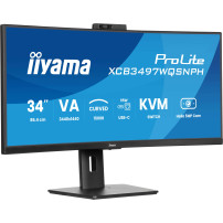iiyama ProLite XCB3497WQSNPH-B1 - Monitor a LED - curvato - 34" (31.3" visualizzabile) - 3440 x 1440 UWQHD @ 120 Hz - VA - 300 c