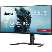 iiyama G-MASTER Red Eagle GCB3484WQSU-B1 - Monitor a LED - gaming - curvato - 34" (31.4" visualizzabile) - 3440 x 1440 UWQHD @ 1