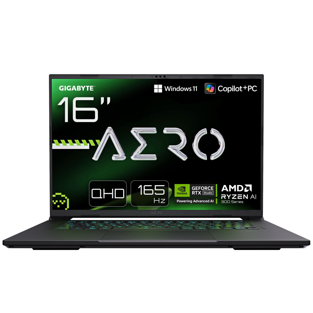 GIGABYTE AERO X16 1VH93ITC94AH GAMING COPILOT+ PC 16" WQXGA 165Hz AMD RYZEN AI 7 350 RAM 16GB-SSD 1TB NVMe-NVIDIA GeForce RTX 50