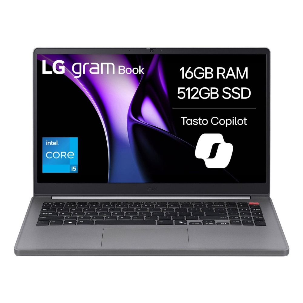 LG GRAM BOOK 15UB50T-G Copilot + PC 15.6" i5-1334U RAM 16GB-SSD 512GB NVMe-IRIS Xe GRAPHICS-WIN 11 PROFESSIONAL