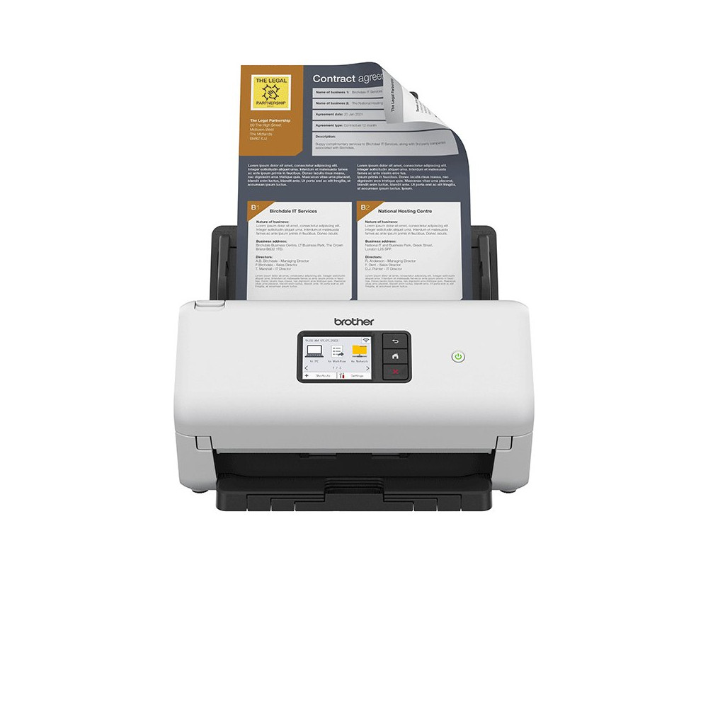 Brother ADS-4550W Scanner ADF 600 x 600 DPI Nero, Bianco