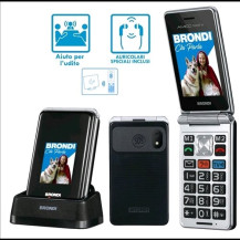 BRONDI AMICO SUPER TV DUAL SIM 4G 2.8" CLAMSHELL PER ANZIANI FLI ATTIVO TASTO SOS CONTROLLO REMOTO PER LA GESTIONE A DISTANZA DE