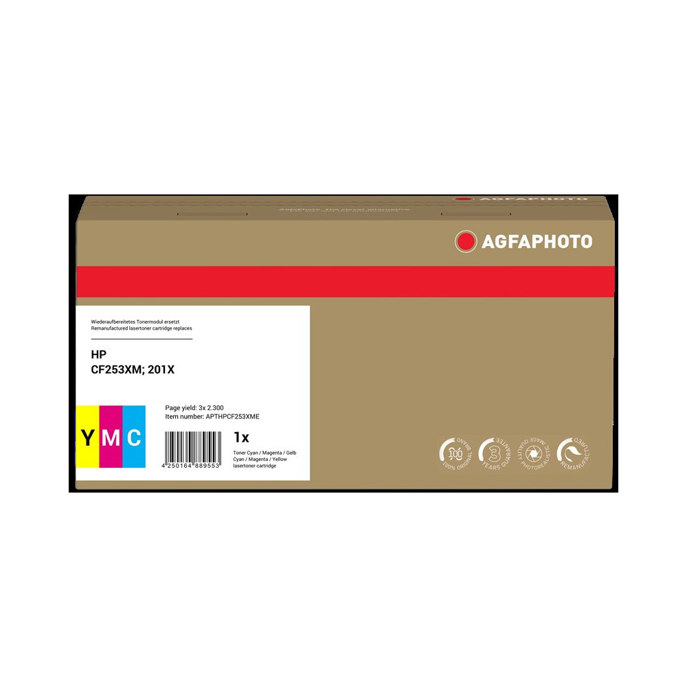 compatibile con HP 201X  Agfa Photo Multipack ciano / magenta / giallo