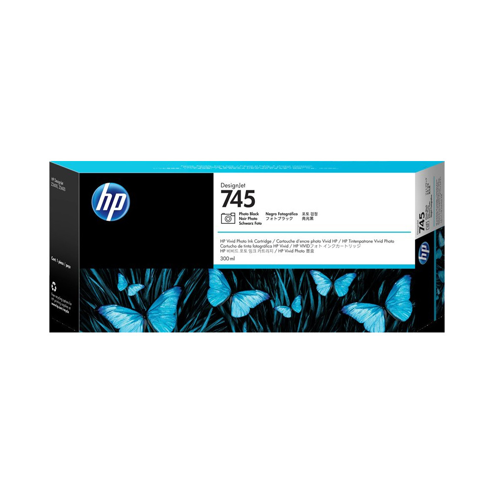 HP 745 Nero (Foto) Cartuccia d'inchiostro (F9K04A)