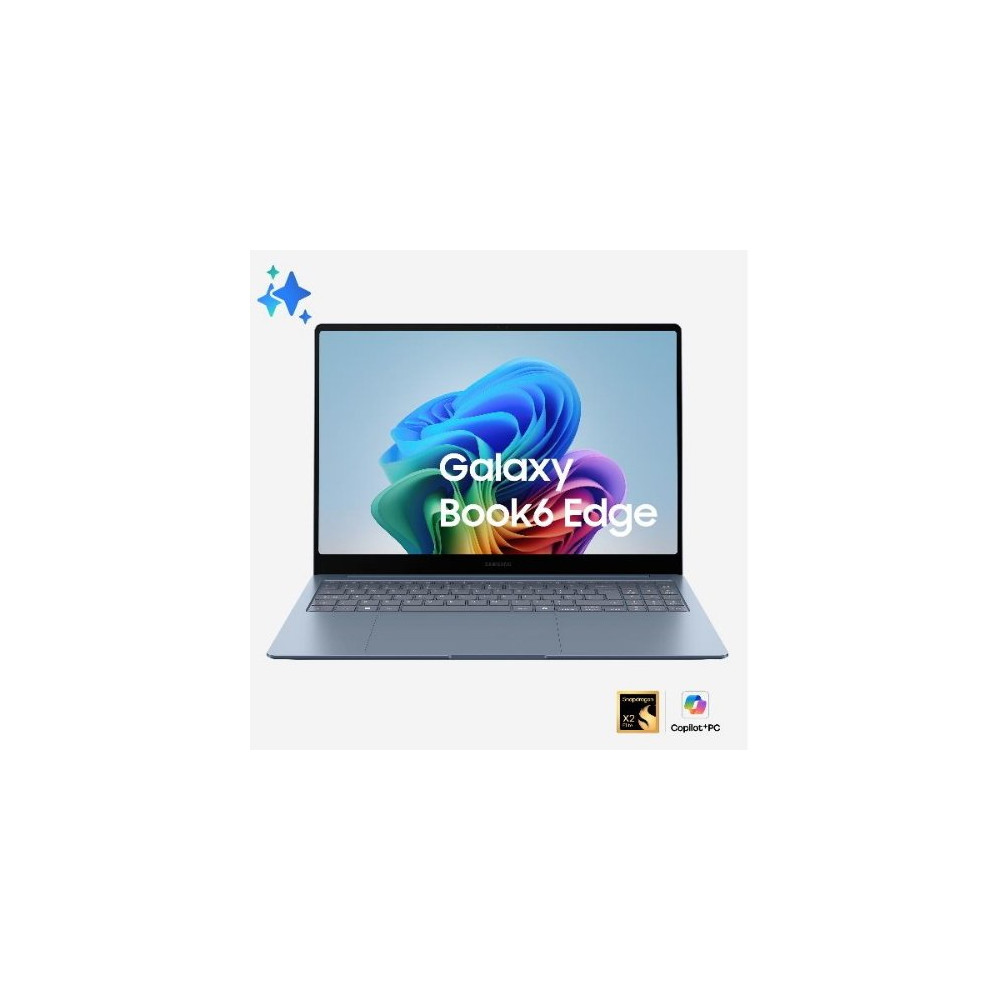 SAMSUNG GALAXY BOOK6 EDGE NP964XRD-KB2IT Copilot + PC 16" AMOLED 2.8K TOUCH SCREEN QUALCOMM SNAPDRAGON X2E-88-100 RAM 16GB-SSD 5