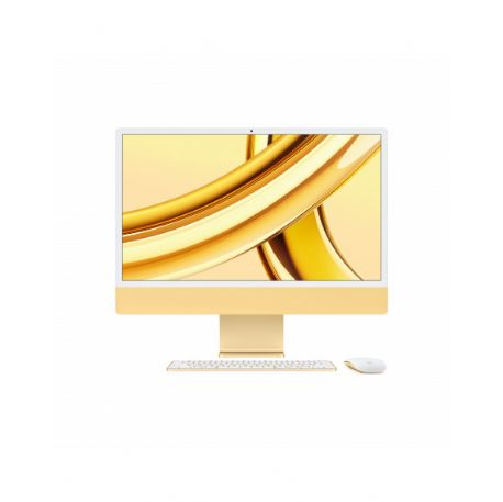 iMac giallo - RAM 8GB di memoria unificata - HD SSD 256GB - Magic Mouse - Magic Keyboard con Touch ID - Italiano - Z19F|Z19F|1111