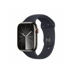 Image of Apple Watch Series 9 GPS + Cellular 45mm Graphite Stainless Steel Case with Midnight Sport Band - M/L - MRMW3QL/A